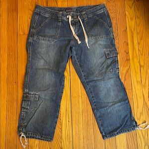 Aeropostale Blue Ankle Cropped Jeans Relaxed Fit